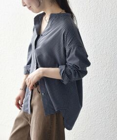 SHIPS / シップス シャツ・ブラウス | 《予約》SHIPS any:〈洗濯機可能〉REFABRISH バンドカラー チェック シャツ