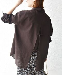SHIPS / シップス シャツ・ブラウス | 《予約》SHIPS any:〈洗濯機可能〉シアー リボン レギュラーカラー ポケット シャツ