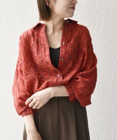 SHIPS / シップス シャツ・ブラウス | 《予約》SHIPS any:〈洗濯機可能〉スクエア チェック シアー オーバー シャツ