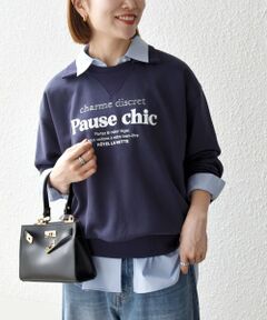 SHIPS / シップス スウェット | 《予約》【SHIPS any別注】La Hutte:〈洗濯機可能〉襟付き ロゴ プリント スウェット