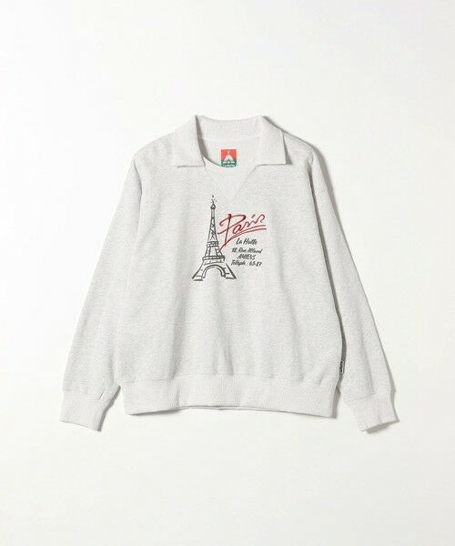 SHIPS / シップス スウェット | 《予約》【SHIPS any別注】La Hutte:〈洗濯機可能〉襟付き ロゴ プリント スウェット | 詳細23