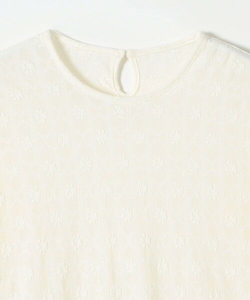 SHIPS / シップス カットソー | 《予約》SHIPS any:〈洗濯機可能〉フラワー レース ジャカード フリル ヘム プルオーバー | 詳細10