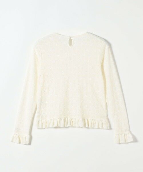 SHIPS / シップス カットソー | 《予約》SHIPS any:〈洗濯機可能〉フラワー レース ジャカード フリル ヘム プルオーバー | 詳細12