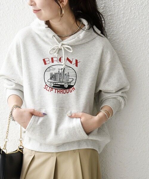 SHIPS / シップス パーカー | 《予約》【SHIPS any別注】THE KNiTS:〈洗濯機可能〉ロゴプリント フーディー（ナチュラル）