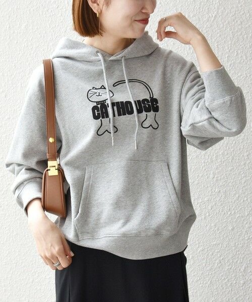 SHIPS / シップス パーカー | 《予約》【SHIPS any別注】THE KNiTS:〈洗濯機可能〉ロゴプリント フーディー（グレー）