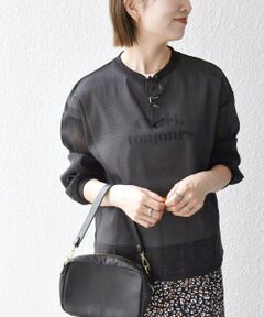 SHIPS / シップス シャツ・ブラウス | 《予約》SHIPS any:〈手洗い可能〉シアー ワイド トップス  × フレンチ ロゴ TEE