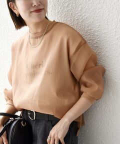 SHIPS / シップス シャツ・ブラウス | 《予約》SHIPS any:〈手洗い可能〉シアー ワイド トップス  × フレンチ ロゴ TEE