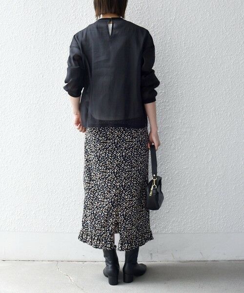 SHIPS / シップス シャツ・ブラウス | 《予約》SHIPS any:〈手洗い可能〉シアー ワイド トップス  × フレンチ ロゴ TEE | 詳細10