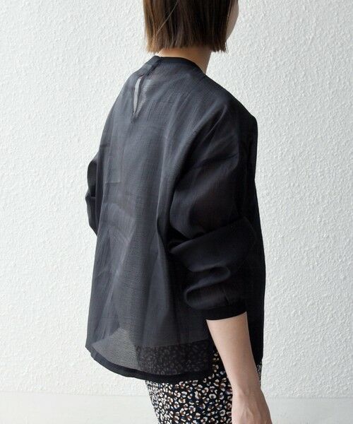 SHIPS / シップス シャツ・ブラウス | 《予約》SHIPS any:〈手洗い可能〉シアー ワイド トップス  × フレンチ ロゴ TEE | 詳細14