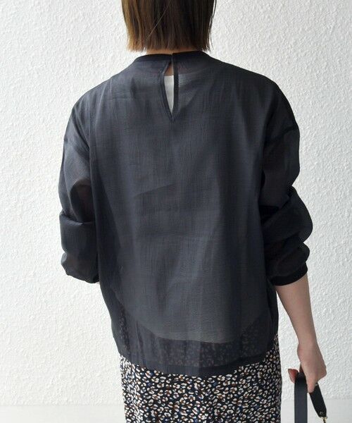 SHIPS / シップス シャツ・ブラウス | 《予約》SHIPS any:〈手洗い可能〉シアー ワイド トップス  × フレンチ ロゴ TEE | 詳細15