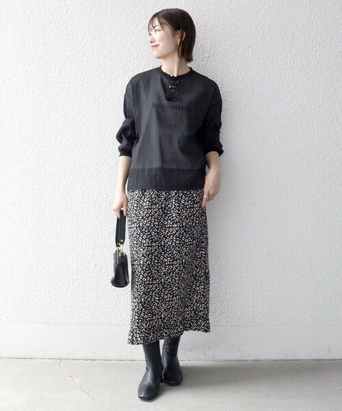 SHIPS / シップス シャツ・ブラウス | 《予約》SHIPS any:〈手洗い可能〉シアー ワイド トップス  × フレンチ ロゴ TEE | 詳細9