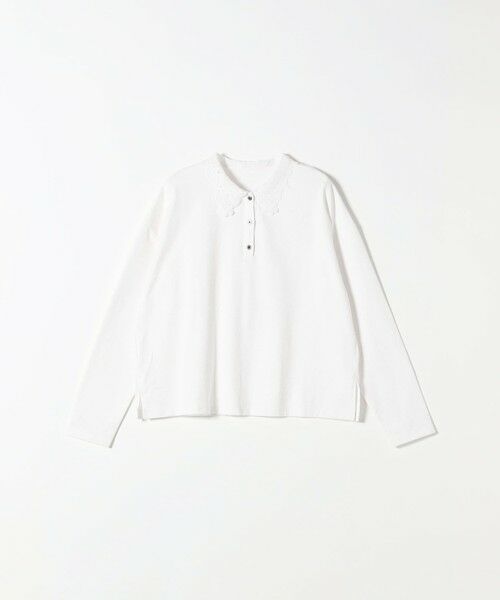 SHIPS / シップス カットソー | 《予約》SHIPS any:〈洗濯機可能〉レース カラー ロングスリーブ ポロ プルオーバー | 詳細10
