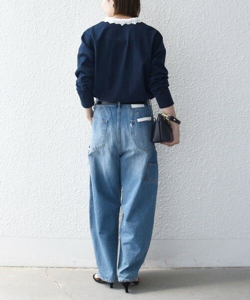 SHIPS / シップス カットソー | 《予約》SHIPS any:〈洗濯機可能〉レース カラー ロングスリーブ ポロ プルオーバー | 詳細27