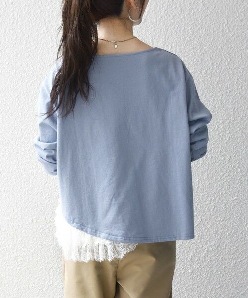 SHIPS / シップス Tシャツ | 《予約》SHIPS any:〈洗濯機可能〉レース ヘム アシンメトリー ロングスリーブ TEE | 詳細18