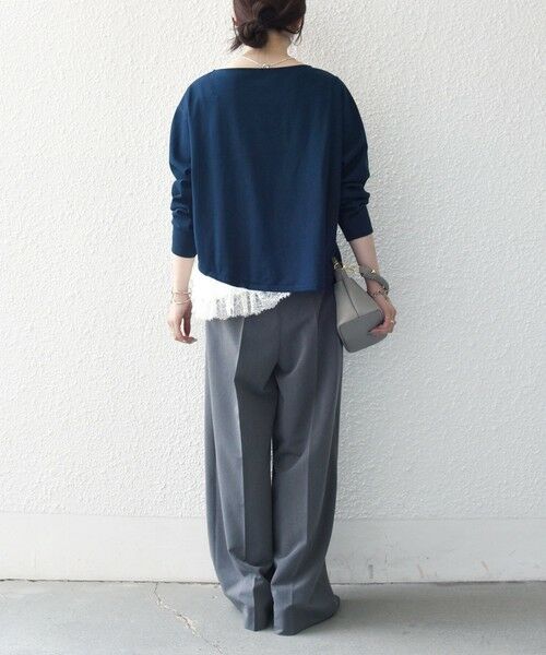 SHIPS / シップス Tシャツ | 《予約》SHIPS any:〈洗濯機可能〉レース ヘム アシンメトリー ロングスリーブ TEE | 詳細28