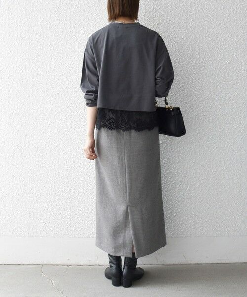 SHIPS / シップス カットソー | 《予約》SHIPS any:〈洗濯機可能〉ジップ レース ヘム ロングスリーブ TEE | 詳細11