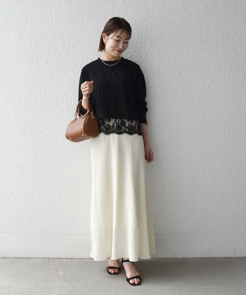 SHIPS / シップス カットソー | 《予約》SHIPS any:〈洗濯機可能〉ジップ レース ヘム ロングスリーブ TEE | 詳細23