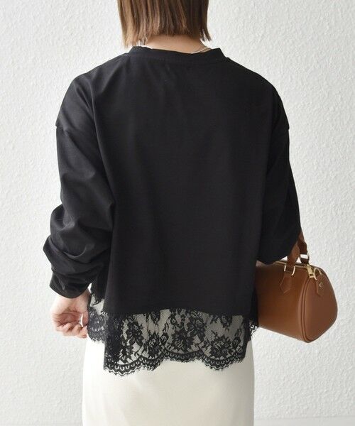 SHIPS / シップス カットソー | 《予約》SHIPS any:〈洗濯機可能〉ジップ レース ヘム ロングスリーブ TEE | 詳細27