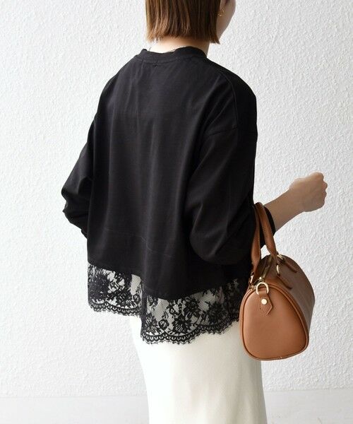 SHIPS / シップス カットソー | 《予約》SHIPS any:〈洗濯機可能〉ジップ レース ヘム ロングスリーブ TEE | 詳細28