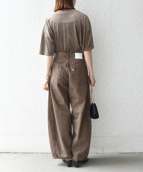 SHIPS / シップス カットソー | 《予約》SHIPS any:〈洗濯機可能〉ポリエステルベロア ラメ ドット ワイド カットソー | 詳細2