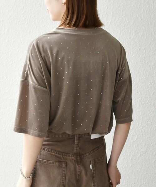 SHIPS / シップス カットソー | 《予約》SHIPS any:〈洗濯機可能〉ポリエステルベロア ラメ ドット ワイド カットソー | 詳細4