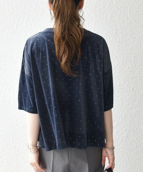 SHIPS / シップス カットソー | 《予約》SHIPS any:〈洗濯機可能〉ポリエステルベロア ラメ ドット ワイド カットソー | 詳細14
