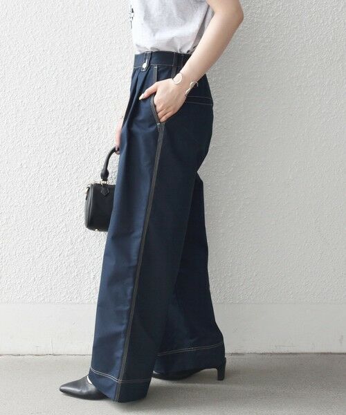 SHIPS / シップス チノ・ワークパンツ | 《予約》SHIPS any:〈洗濯機可能〉チノ ステッチ 2タック ワイド パンツ | 詳細22