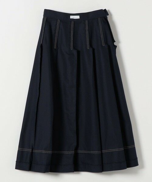 SHIPS / シップス ロング・マキシ丈スカート | 《予約》SHIPS any:〈洗濯機可能〉チノ ステッチ フレア プリーツ スカート | 詳細25
