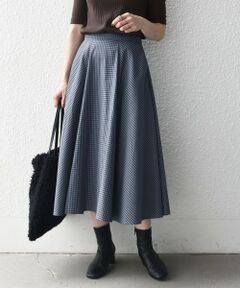 SHIPS / シップス ミニ・ひざ丈スカート | 《予約》SHIPS any:〈洗濯機可能〉REFABRISH パネル チェック フレア スカート