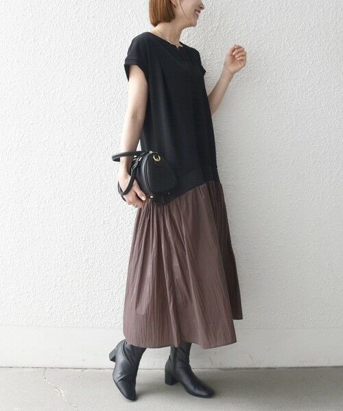 SHIPS / シップス ロング・マキシ丈ワンピース | 《予約》SHIPS any:〈手洗い可能〉カットジョーゼット ドッキング スキッパー ワンピース | 詳細4