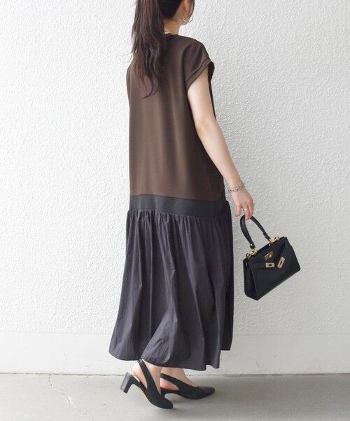 SHIPS / シップス ロング・マキシ丈ワンピース | 《予約》SHIPS any:〈手洗い可能〉カットジョーゼット ドッキング スキッパー ワンピース | 詳細13