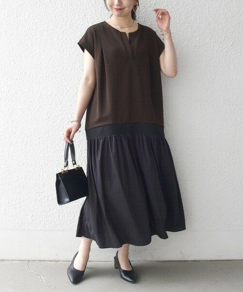 SHIPS / シップス ロング・マキシ丈ワンピース | 《予約》SHIPS any:〈手洗い可能〉カットジョーゼット ドッキング スキッパー ワンピース | 詳細11