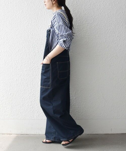 SHIPS / シップス サロペット・オールインワン | 《予約》SHIPS any:〈洗濯機可能〉チノ ステッチ ワイド サロペット | 詳細26