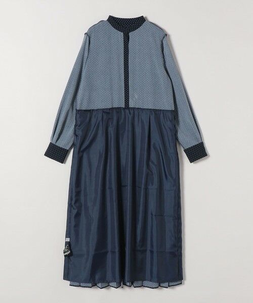SHIPS / シップス ロング・マキシ丈ワンピース | 《予約》SHIPS any:〈手洗い可能〉ドット バンドカラー プリーツ ロング ワンピース | 詳細25