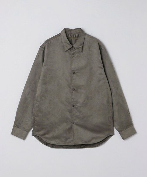 SHIPS / シップス シャツ・ブラウス | BENCH MARKING SHIRTS: ポリエステル フェイクスエード シャツ（チャコールグレー）