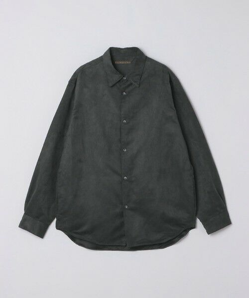 SHIPS / シップス シャツ・ブラウス | BENCH MARKING SHIRTS: ポリエステル フェイクスエード シャツ（ブラック）