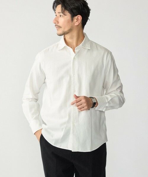 SHIPS / シップス シャツ・ブラウス | MADE IN JAPAN ワイドカラー ヘリンボーン ネル シャツ | 詳細1