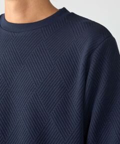 SHIPS / シップス カットソー（半袖以外） | SHIPS: 膨れ ジャカード ロングスリーブ Tシャツ 26AW