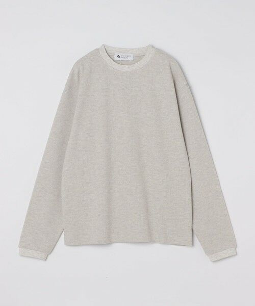SHIPS / シップス カットソー（半袖以外） | City Ambient Products: ブラッシュド ワッフル ロングスリーブ（ライトグレー）