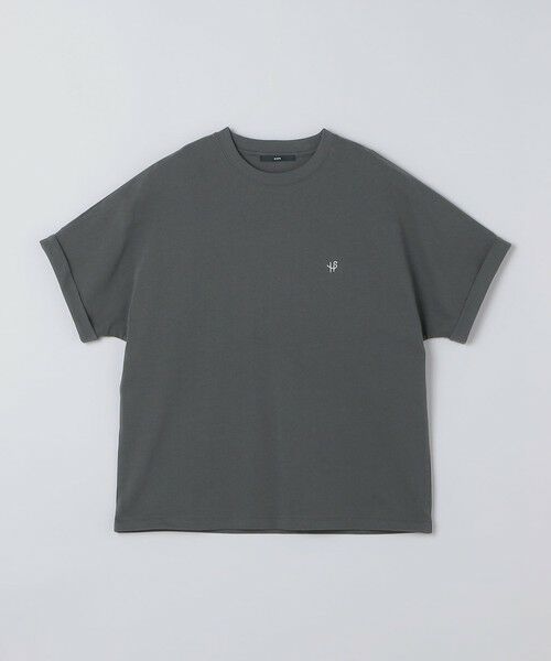 SHIPS / シップス Tシャツ | 【WEB限定】SHIPS:〈手洗い可能〉ドルマンスリーブ ターンナップ Tシャツ（ダークグレー）