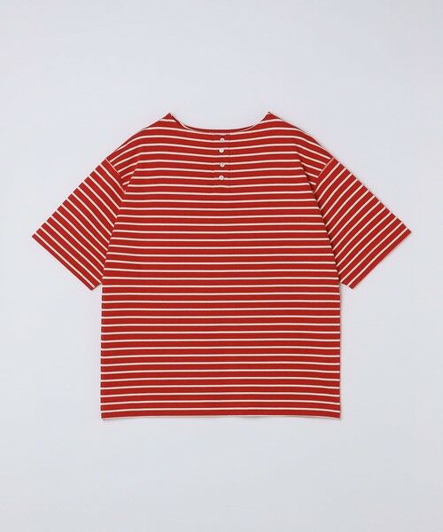 SHIPS / シップス Tシャツ | WEB限定｜ボート ヘンリーネック ショートスリーブ Tシャツ（レッド）