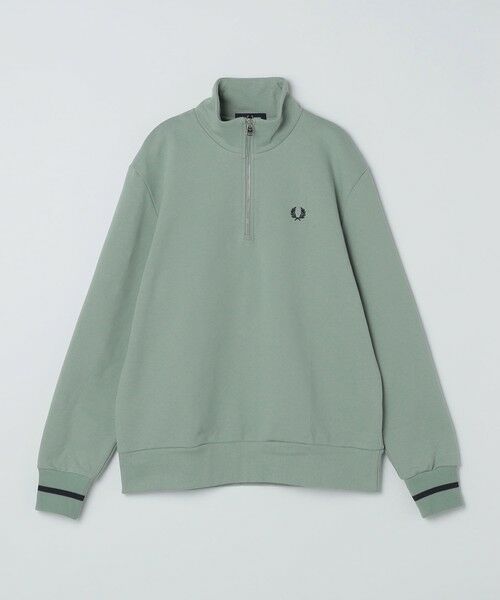 SHIPS / シップス スウェット | 【SHIPS別注】FRED PERRY: ハーフジップ スウェット(サックスブルー)