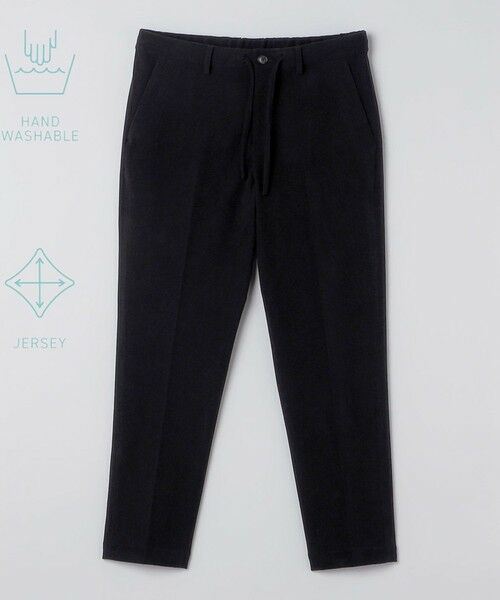 SHIPS / シップス スラックス・ドレスパンツ | SHIPS:〈手洗い可能〉トリコット コーデュロイ イージー スラックス (セットアップ対応)(ブラック)