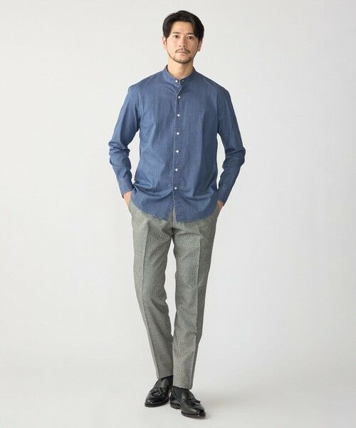 SHIPS / シップス スラックス・ドレスパンツ | SHIPS:〈手洗い可能/ストレッチ〉ライトサキソニー ウォッシャブル ハウンドトゥース スラックス | 詳細3