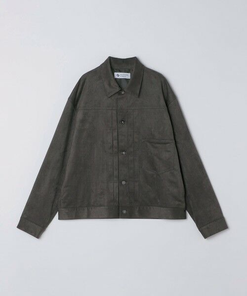 SHIPS / シップス Gジャン・デニムジャケット | City Ambient Products: フェイクスエード(ポリエステル) G-JACKET（チャコールグレー）