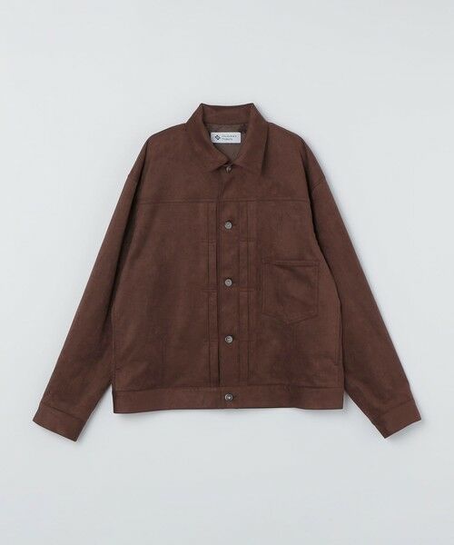 SHIPS / シップス Gジャン・デニムジャケット | City Ambient Products: フェイクスエード(ポリエステル) G-JACKET（ブラウン）