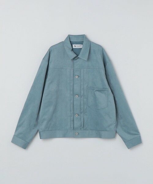 SHIPS / シップス Gジャン・デニムジャケット | City Ambient Products: フェイクスエード(ポリエステル) G-JACKET（ライトブルー）