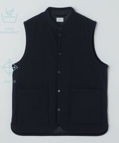 SHIPS / シップス ダウンジャケット・ベスト | SHIPS:〈手洗い可能〉トリコット コーデュロイ スタンドカラー ベスト (セットアップ対応)