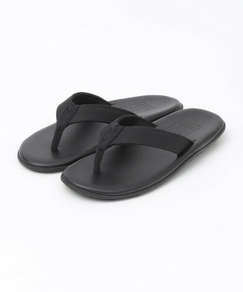SHIPS / シップス サンダル | ISLAND SLIPPER x GROWN&SEWN: TONG W/OAK BLACK D（ブラック）
