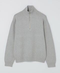 SHIPS / シップス ニット・セーター | SHIPS:〈洗濯機可能〉ソリッド コットンカシミヤ ハーフジップ